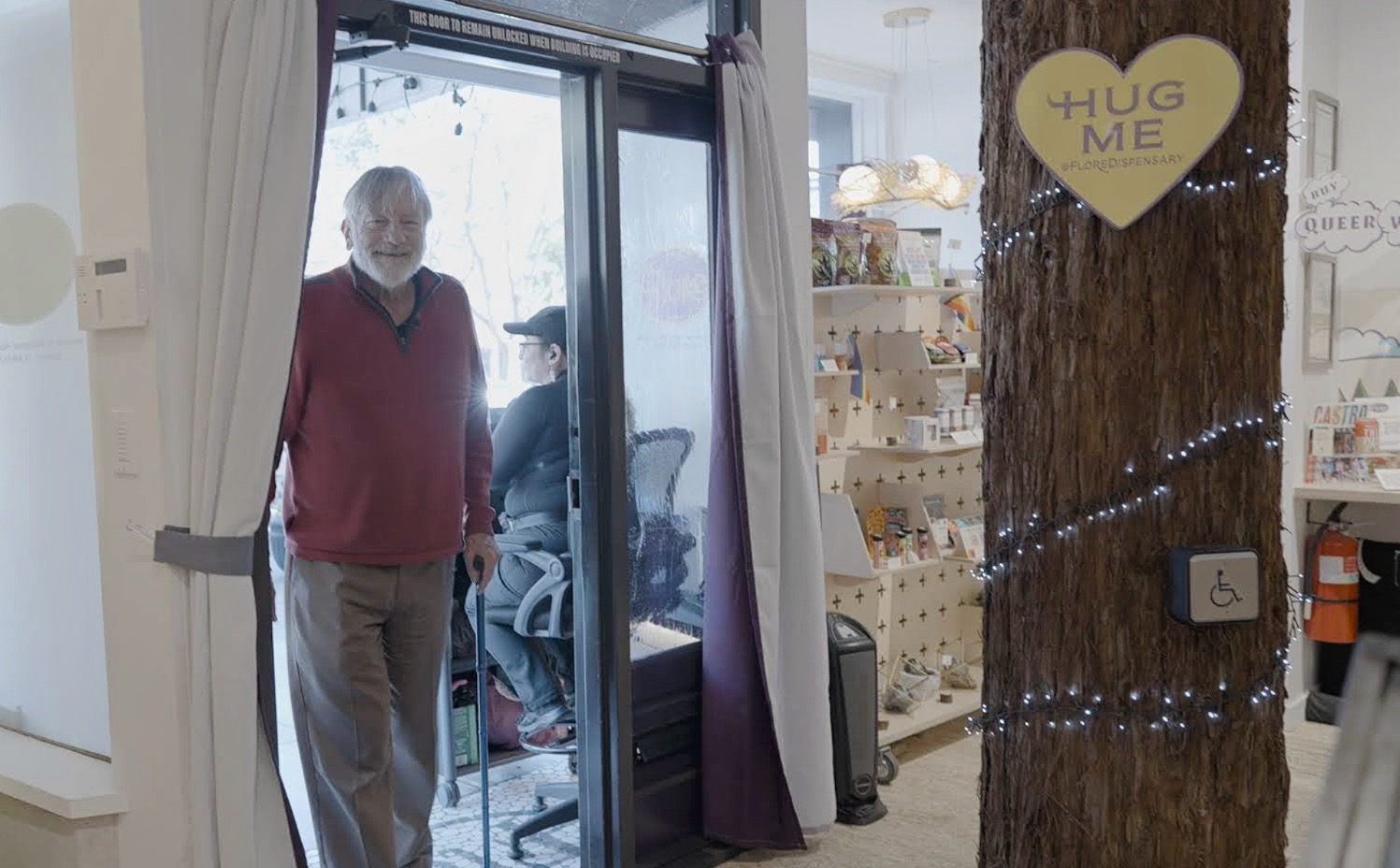 Wayne Justman arriving at Flore Dispensary in San Francisco, Calif.