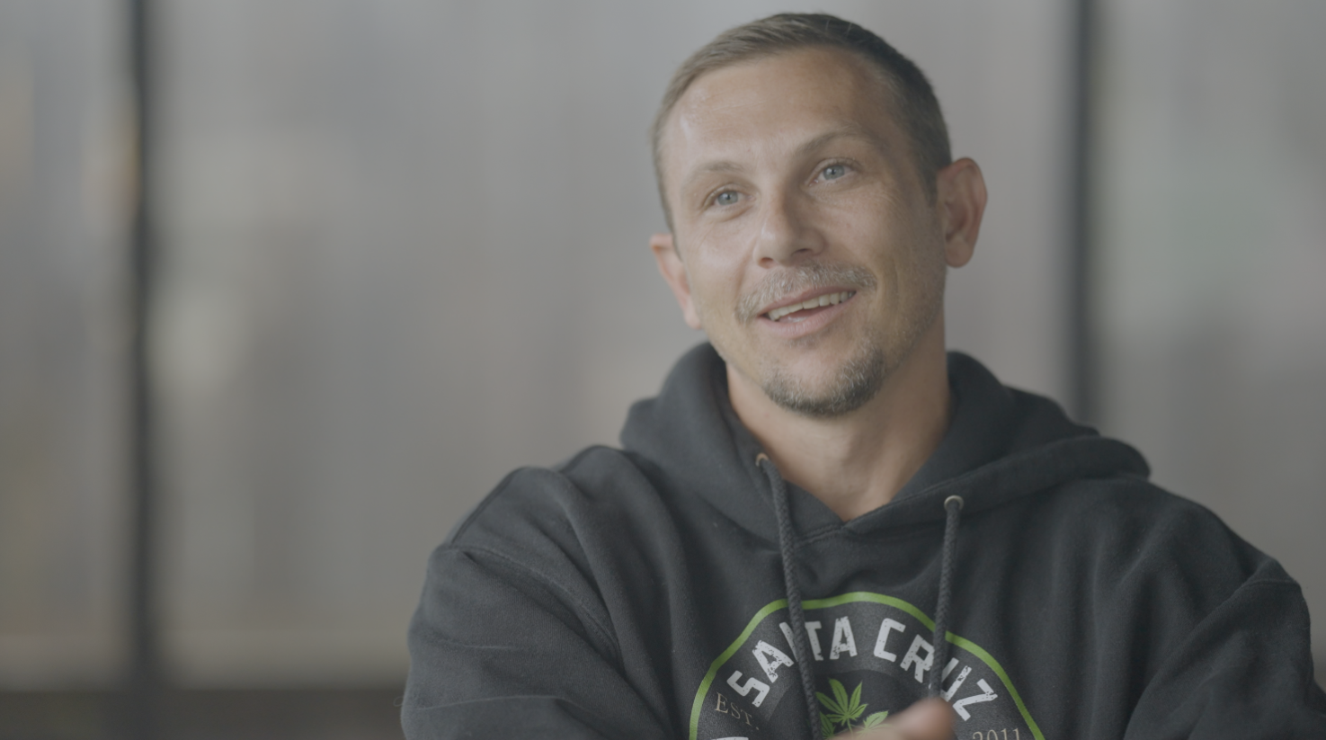 Portrait of Aaron Newsom, founder of Santa Cruz Veterans Alliance.